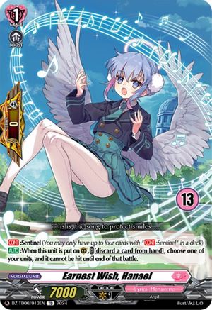 Earnest Wish, Hanael (13) (DZ-TD06/013EN) - DZ-TD06: Start Up Trial Deck "Lyrical Monasterio"