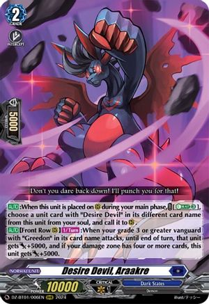 Desire Devil, Araakre (DZ-BT01/006EN) - DZ-BT01: Fated Clash