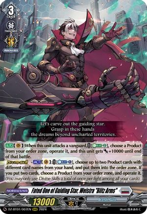 Fated One of Guiding Star, Welstra "Blitz Arms" (DZ-BT01/007EN) - DZ-BT01: Fated Clash