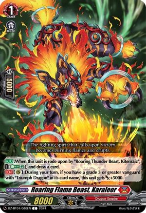 Roaring Flame Beast, Karaleor (DZ-BT01/080EN) - DZ-BT01: Fated Clash
