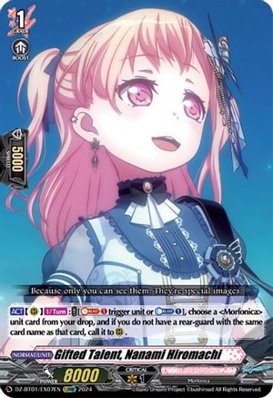 Gifted Talent, Nanami Hiromachi (EXRRR) (DZ-BT01/EX07EN) - DZ-BT01: Fated Clash