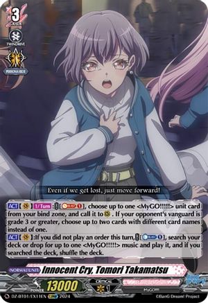Innocent Cry, Tomori Takamatsu (EXRRR) (DZ-BT01/EX11EN) - DZ-BT01: Fated Clash