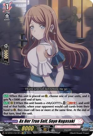 As Her True Self, Soyo Nagasaki (EXRRR) (DZ-BT01/EX17EN) - DZ-BT01: Fated Clash