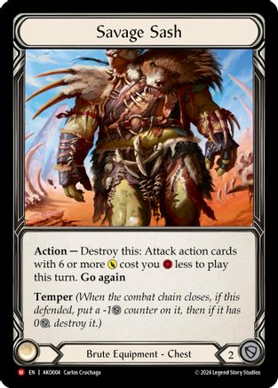 Savage Sash (AKO004) - Armory Deck: Kayo Rainbow Foil