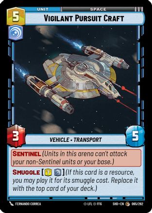 Vigilant Pursuit Craft (065/262) - Shadows of the Galaxy