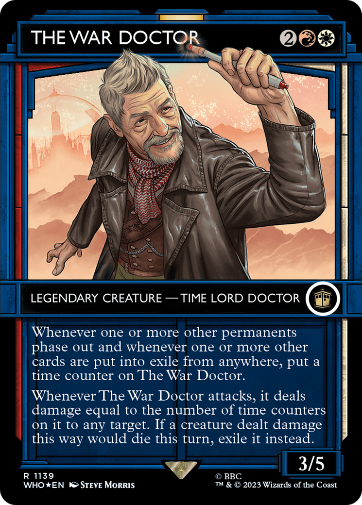 The War Doctor (Showcase) (Surge Foil) (WHO-1139) - Doctor Who: (Showcase) (Borderless) Foil