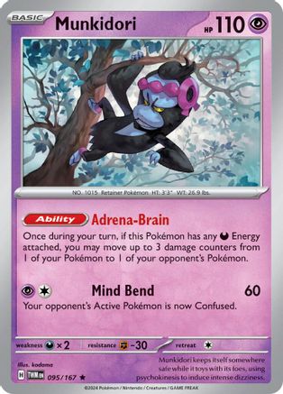 Munkidori 095/167  - Reverse Holofoil SV06 Twilight Masquerade - Rare