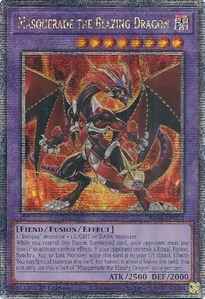 Masquerade the Blazing Dragon (Quarter Century Secret Rare) [RA02 - RA02-EN022]