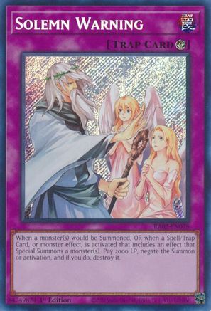 Solemn Warning (Secret Rare) [RA02 - RA02-EN078]