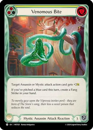 Venomous Bite (Yellow) (MST021) - Part the Mistveil Rainbow Foil
