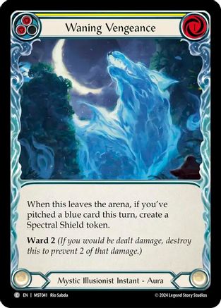 Waning Vengeance (Yellow) (MST041) - Part the Mistveil Rainbow Foil