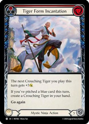 Tiger Form Incantation (Red) (MST063) - Part the Mistveil