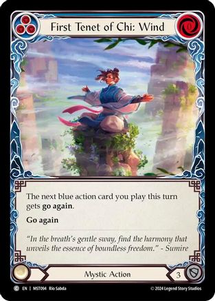 First Tenet of Chi: Wind (MST094) - Part the Mistveil Rainbow Foil