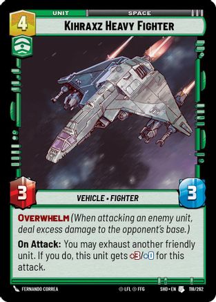 Kihraxz Heavy Fighter (118/262) - Shadows of the Galaxy Foil
