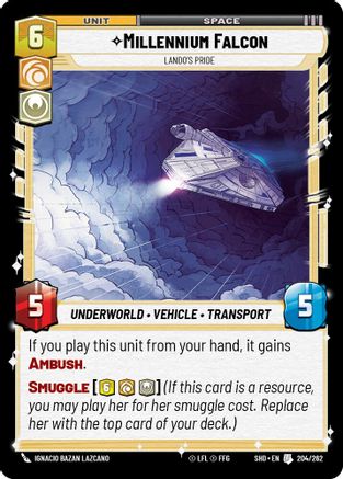 Millennium Falcon - Lando's Pride (204/262) - Shadows of the Galaxy Foil