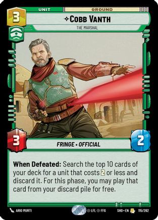 Cobb Vanth - The Marshal (115/262) - Shadows of the Galaxy Foil