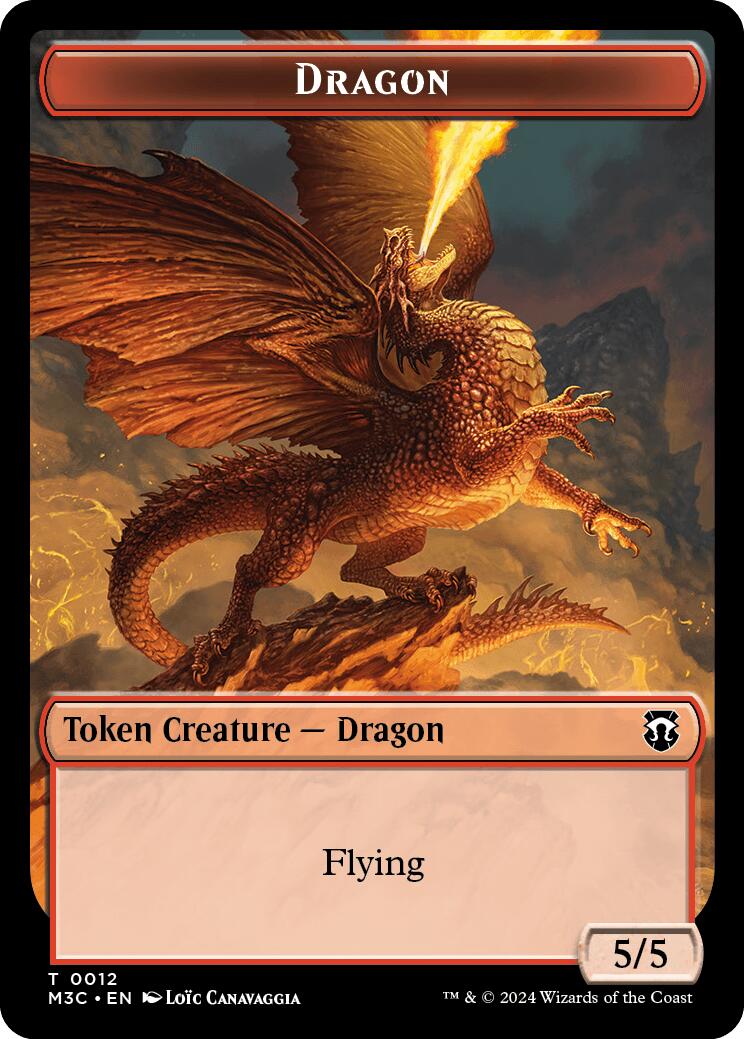 Dragon // Copy Double-Sided Token [M3C - 12 // 1]
