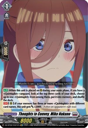 Thoughts to Convey, Miku Nakano (EXC) [DZ-BT02 - DZ-BT02/EX21EN]