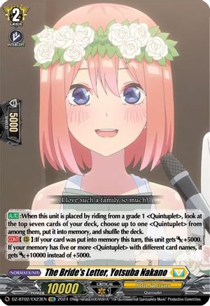 The Bride's Letter, Yotsuba Nakano (EXC) [DZ-BT02 - DZ-BT02/EX23EN]
