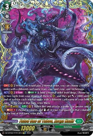 Fated One of Taboo, Zorga Nadir (FFR) (DZ-BT02/FFR13EN) - DZ-BT02: Illusionless Strife