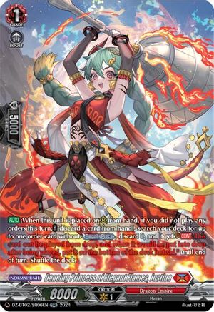Dancing Princess of Elegant Flames, Justina (SR) [DZ-BT02 - DZ-BT02/SR06EN]