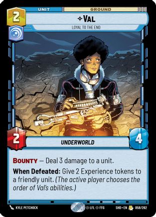 Val - Loyal to the End (058/262) - Shadows of the Galaxy Foil