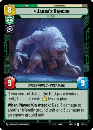 Jabba's Rancor - Pateesa (091/262) - Shadows of the Galaxy Foil