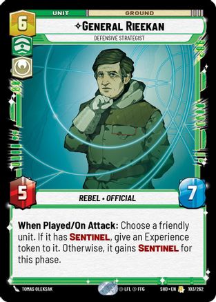 General Rieekan - Defensive Strategist (103/262) - Shadows of the Galaxy