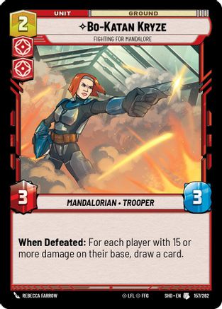 Bo-Katan Kryze - Fighting For Mandalore (157/262) - Shadows of the Galaxy Foil