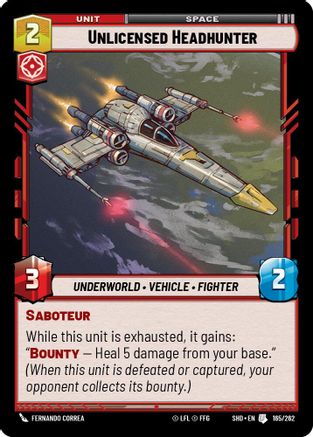 Unlicensed Headhunter (165/262) - Shadows of the Galaxy