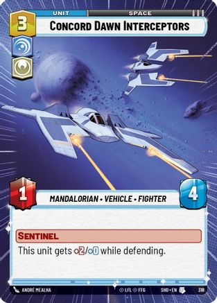 Concord Dawn Interceptors (Hyperspace) (318) - Shadows of the Galaxy Foil