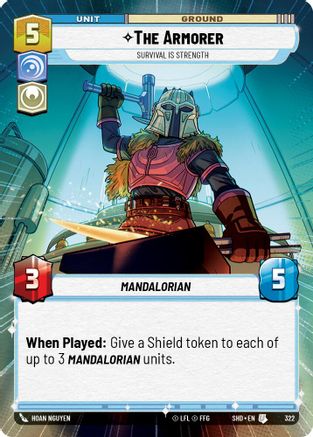 The Armorer - Survival Is Strength (Hyperspace) (322) - Shadows of the Galaxy Foil