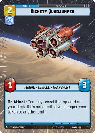 Rickety Quadjumper (Hyperspace) (332) - Shadows of the Galaxy Foil