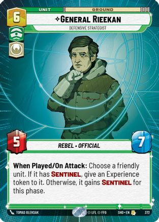 General Rieekan - Defensive Strategist (Hyperspace) (372) - Shadows of the Galaxy Foil