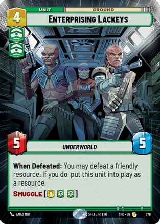 Enterprising Lackeys (Hyperspace) (376) - Shadows of the Galaxy Foil