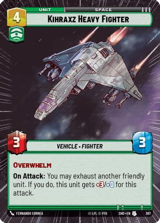 Kihraxz Heavy Fighter (Hyperspace) (387) - Shadows of the Galaxy
