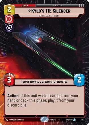Kylo's TIE Silencer - Ruthlessly Efficient (Hyperspace) (404) - Shadows of the Galaxy Foil