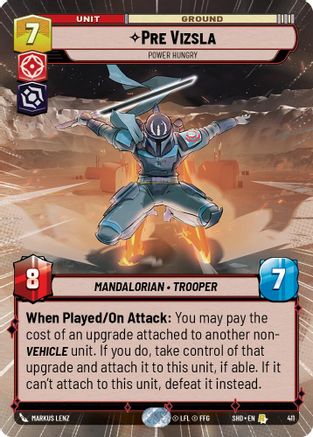 Pre Vizsla - Power Hungry (Hyperspace) (411) - Shadows of the Galaxy Foil
