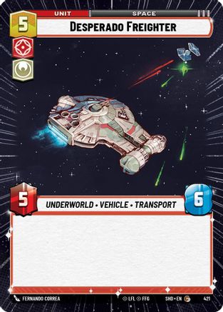Desperado Freighter (Hyperspace) (421) - Shadows of the Galaxy Foil