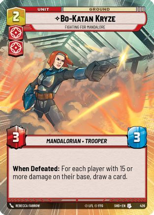 Bo-Katan Kryze - Fighting For Mandalore (Hyperspace) (426) - Shadows of the Galaxy Foil