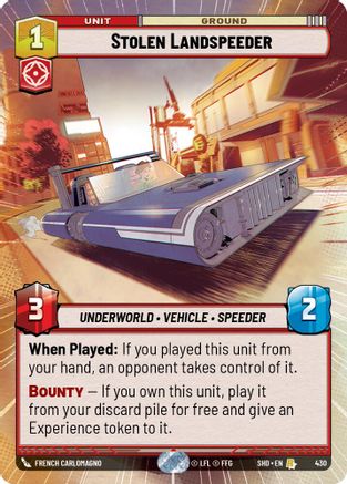 Stolen Landspeeder (Hyperspace) (430) - Shadows of the Galaxy Foil