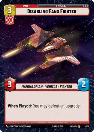 Disabling Fang Fighter (Hyperspace) (435) - Shadows of the Galaxy Foil