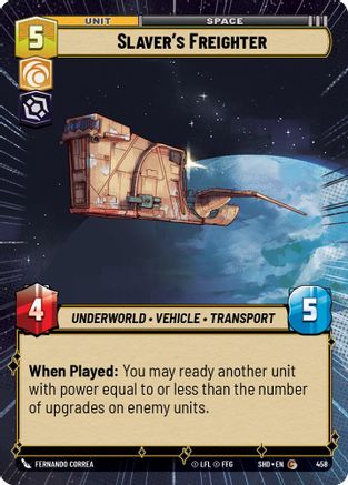 Slaver's Freighter (Hyperspace) (458) - Shadows of the Galaxy Foil
