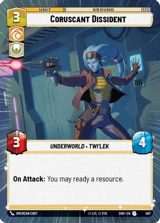 Coruscant Dissident (Hyperspace) (467) - Shadows of the Galaxy Foil