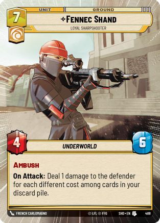 Fennec Shand - Loyal Sharpshooter (Hyperspace) (488) - Shadows of the Galaxy