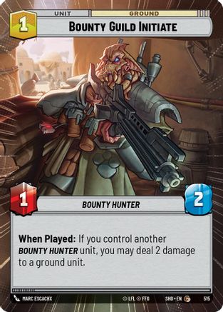 Bounty Guild Initiate (Hyperspace) (515) - Shadows of the Galaxy Foil