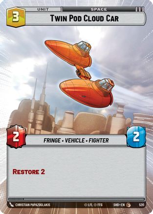Twin Pod Cloud Car (Hyperspace) (520) - Shadows of the Galaxy Foil