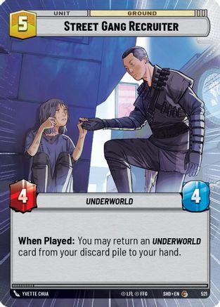 Street Gang Recruiter (Hyperspace) (521) - Shadows of the Galaxy Foil