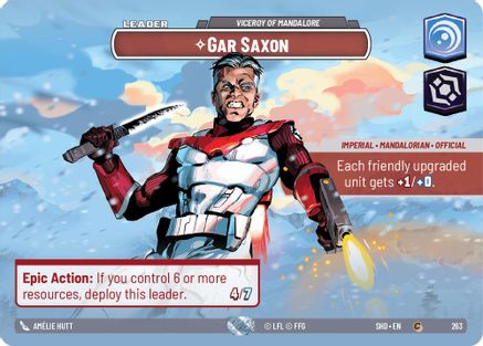 Gar Saxon - Viceroy of Mandalore (Showcase) (263) - Shadows of the Galaxy Foil