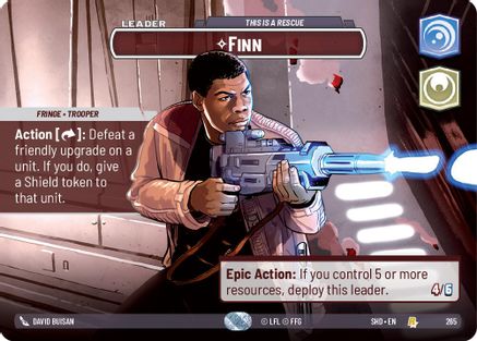 Finn - This is a Rescue (Showcase) (265) - Shadows of the Galaxy Foil